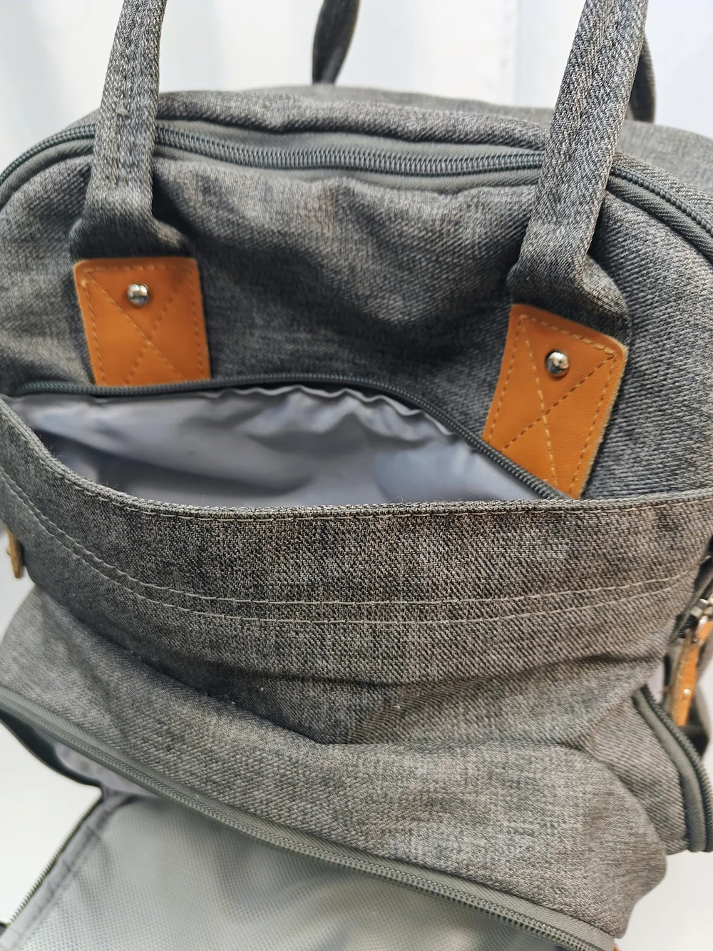 Babbleroo Dark Gray Baby/Diaper Backpack